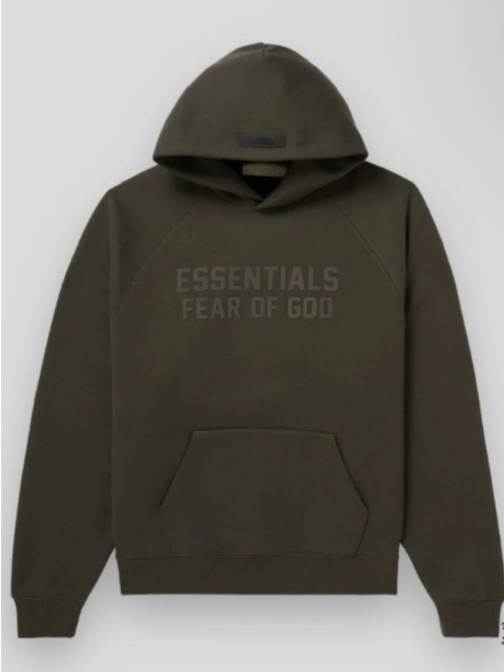 Fear of God Essentials Hoodie Olive Green